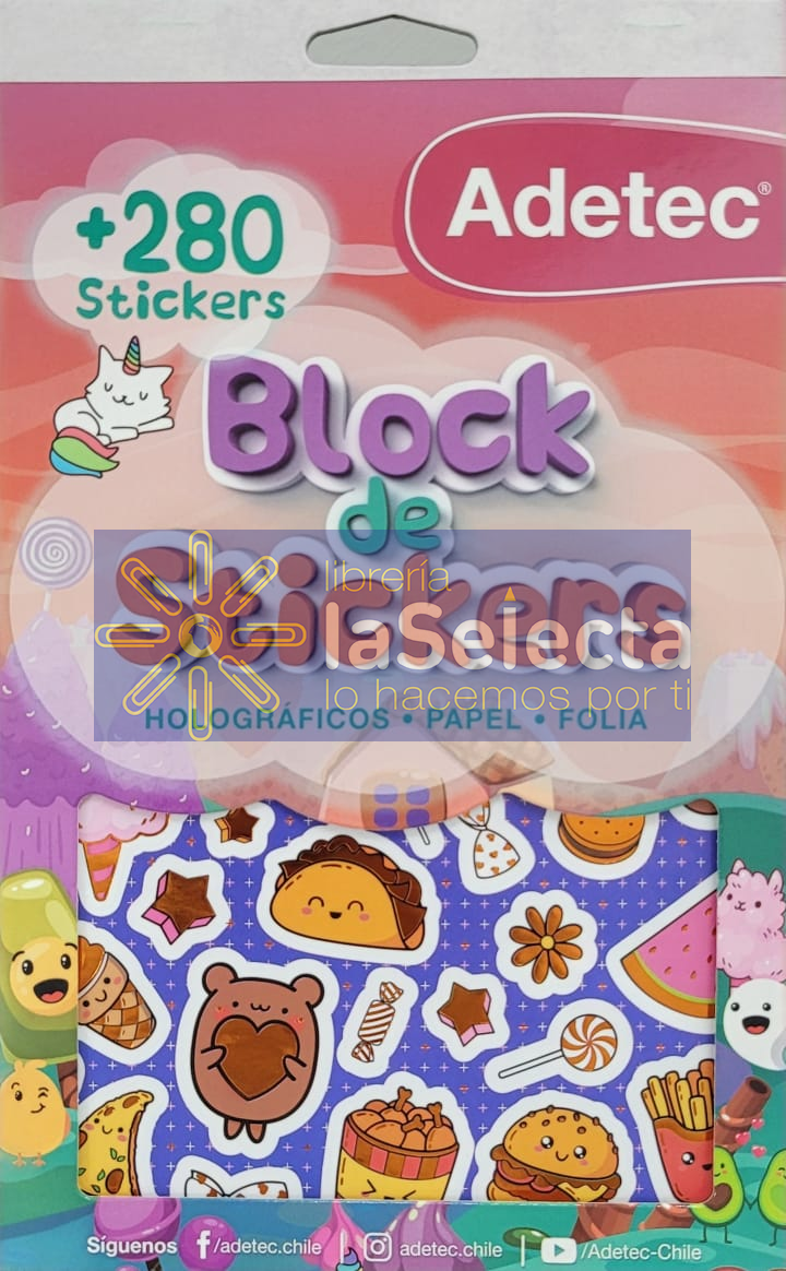 SET BLOCK FIGURAS KAWAII ADHESIVOS ADETEC